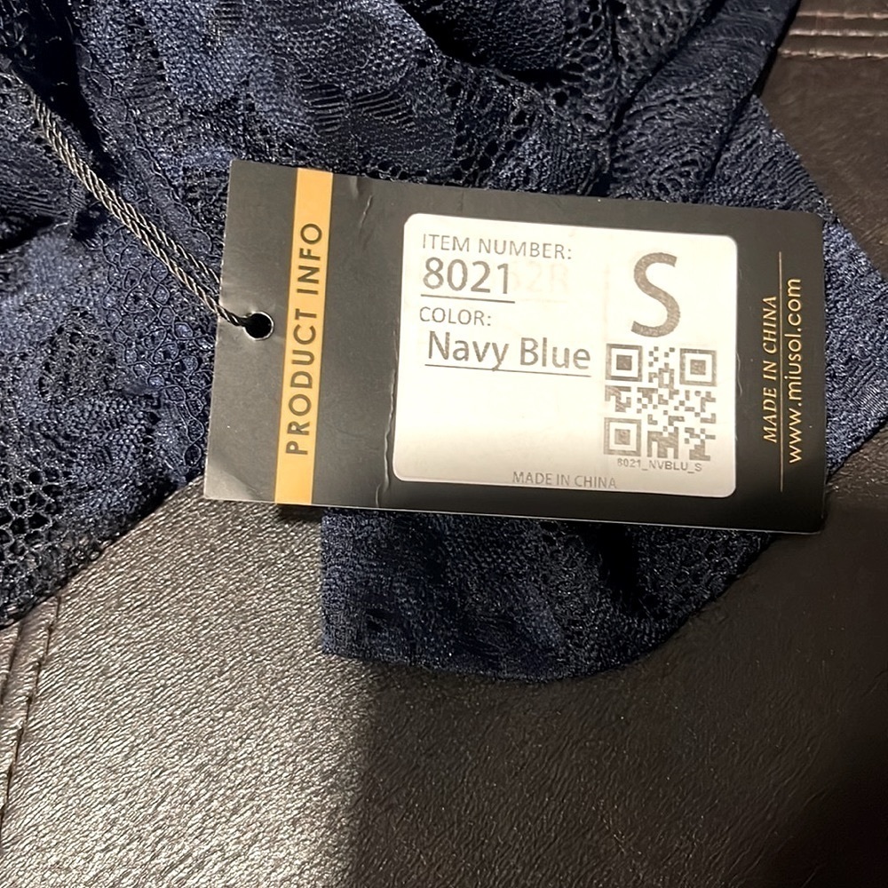 🆕NWT🆕Miusol semi-formal navy blue dress. - Picture 3 of 5